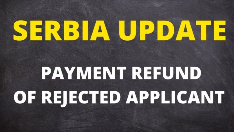 Serbia Update About Payment Refund of Rejected Candidates