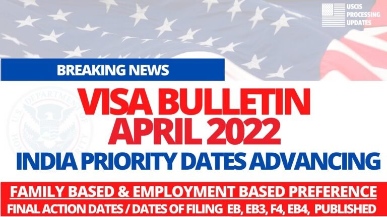 Visa Bulletin April 2022 Analysis | India EB2, EB3 April 2022 Priority Dates Progress Advancing