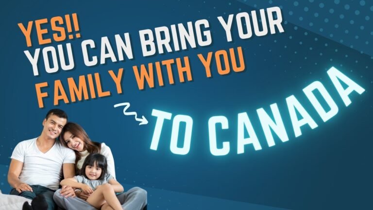 YES, You can Apply for your FAMILY and bring them with you to CANADA!