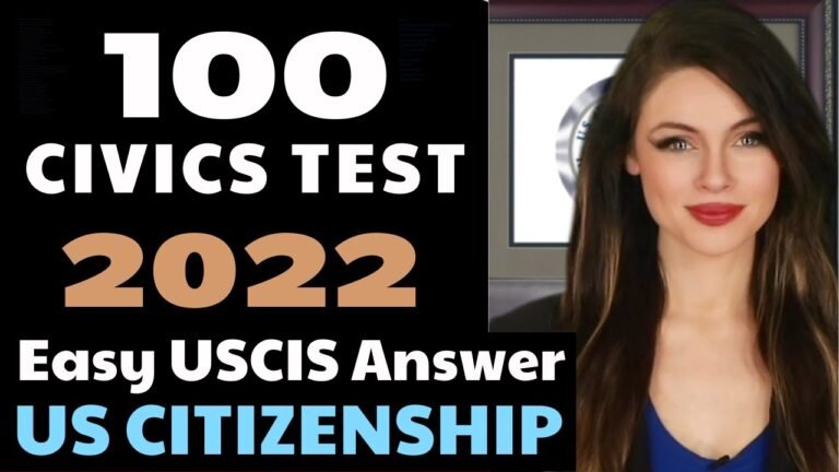 2022 USCIS Official 100 Civics Test Questions & Answers | US Citizenship (One Easy Answer) Random