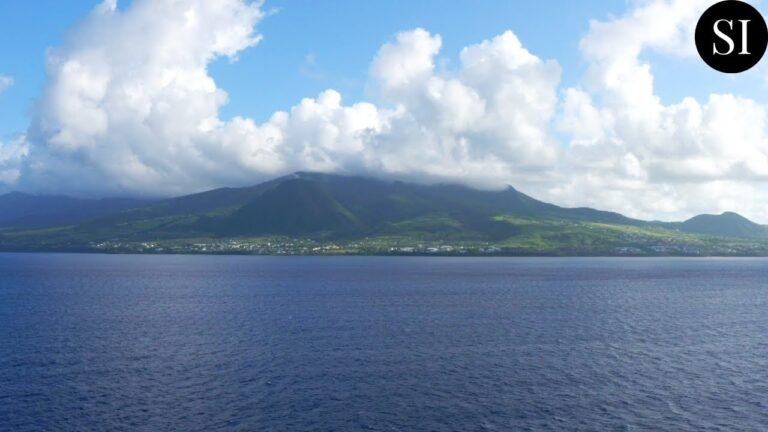 Arriving in Basseterre | St Kitts & Nevis | View from Ship | Caribbean | 4K