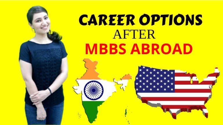 CAREER OPTIONS after MBBS ABROAD for Indian Students