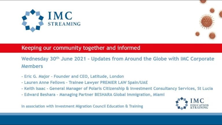 IMC Streaming Live event:  Updates from Around the Globe with IMC Corporate Members