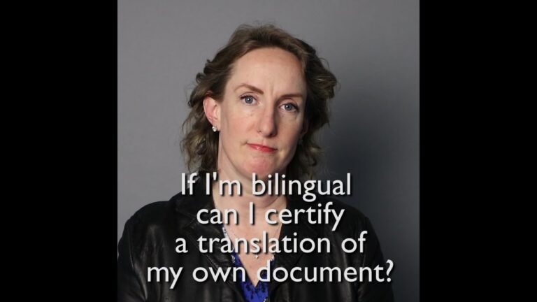 If I'm bilingual, can I certify a translation of my own document?