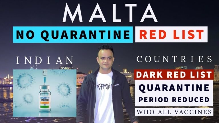 Malta No Quarantine for Indian | Dark Red List Reduced Quarantine Period | Malta Accept All Vaccine