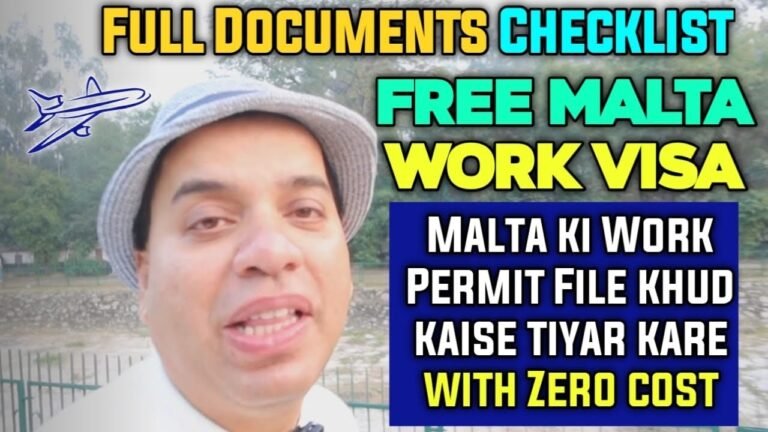 Malta work Permit 2022 | Malta ki free work permit 2022 file khud kasse tyaar kare