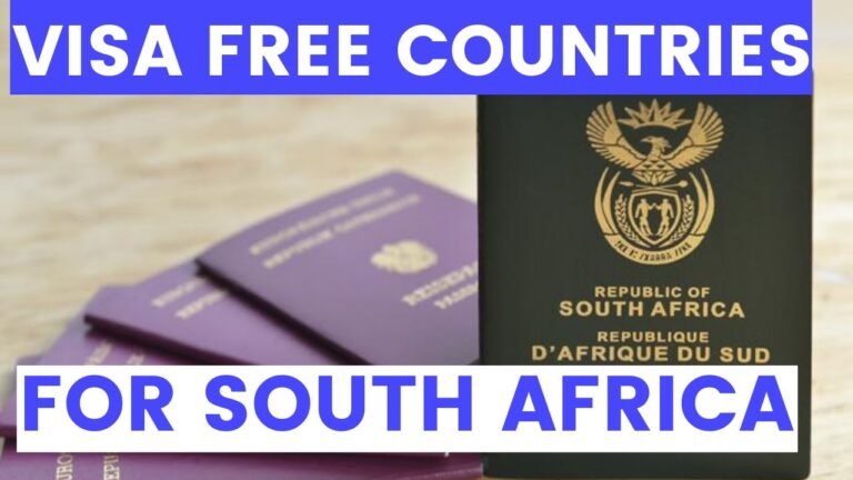 VISA FREE COUNTRIES FOR SOUTH AFRICAN PASSPORT HOLDERS 2021