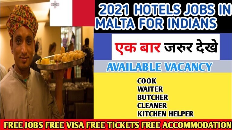 🔴2021 Malta Hotel Job||Malta Waiter, Cook, Cleaning More Job For Indians||How To Apply Malta Job||