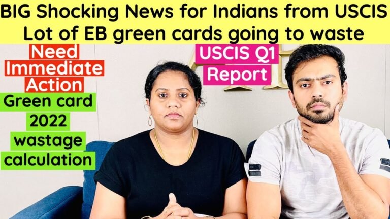 BIG shocking news for Indians from USCIS | Employment Green card 2022 wastage calculation EB2 & EB3