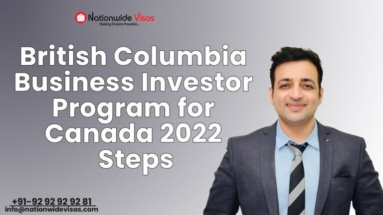 British Columbia Business Investor Immigration program for Canada 2022 Steps. BC Entrepreneur Stream