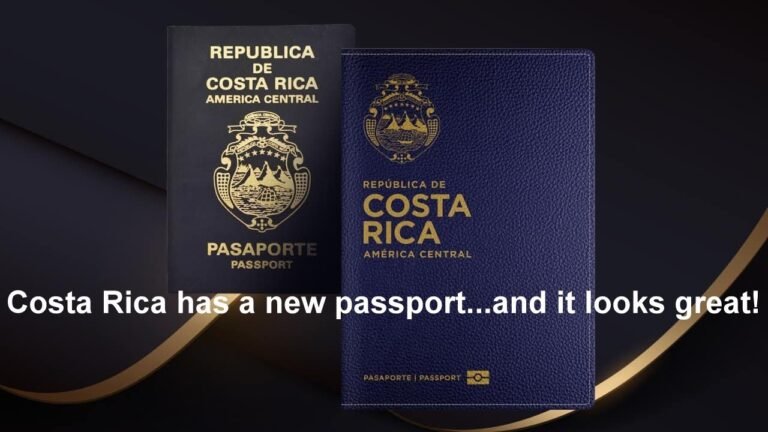 Costa Rica NEW Passport 2022