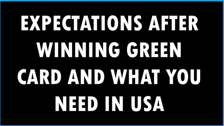 Expectations after winning green card lottery, and how much money you need to start your life in USA