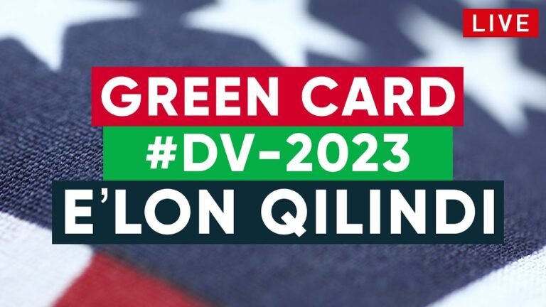 GREEN CARD DV-2023 NATIJALARI E'LON QILINDI!