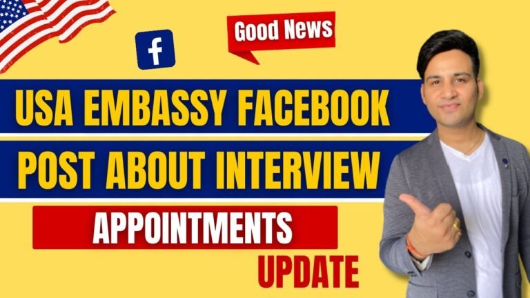 Good News ! USA us Embassy Interview Appointments Update | USA Study Visa Appointments Are Opening