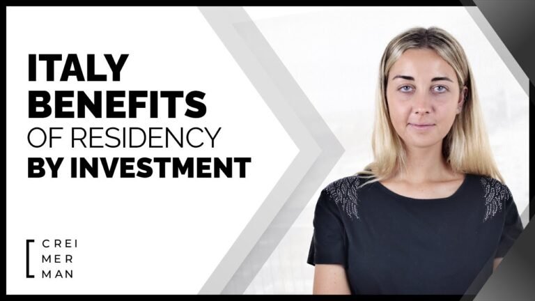 🚩 How To Get Residency  By Investment In Italy | No Permanent Stay Required | Benefits.