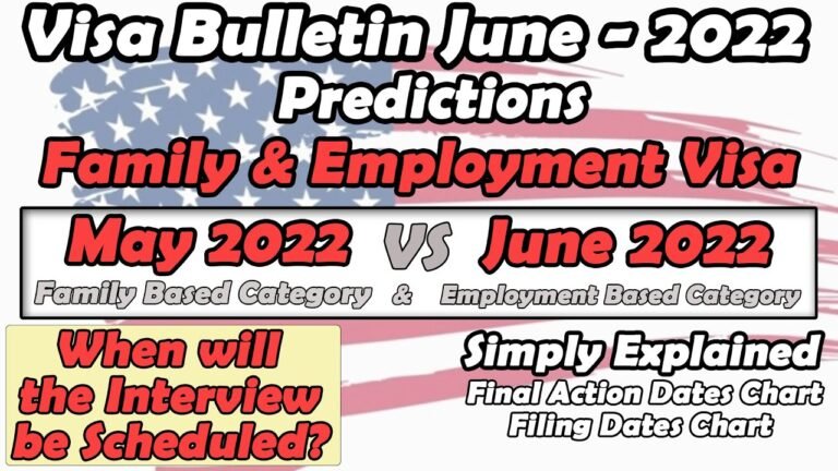 June 2022 Visa Bulletin Predictions, US Family and Employment Application, Priority Date Movement