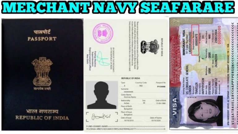 Merchant navy seafarare passport & visa  some information in Hindi 2019