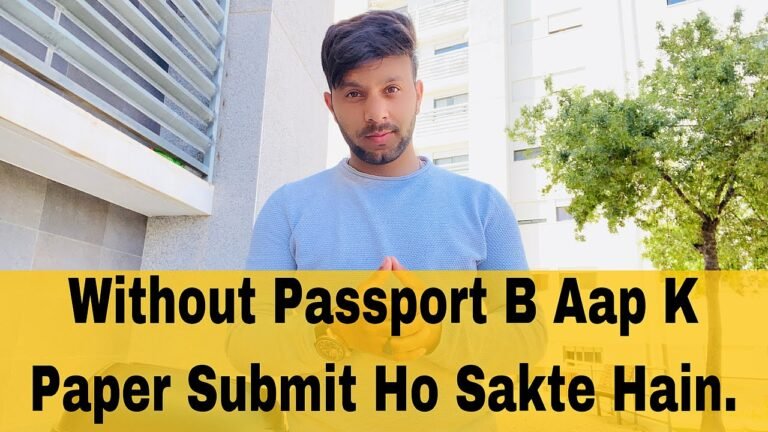 Portugal immigration paper bina passport b aap submit karwa sakte hain