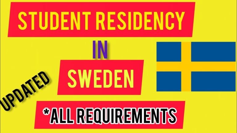 REQUIREMENTS TO APPLY FOR A SWEDISH STUDENT VISA (updated)|RESIDENCY IN SWEDEN FOR STUDENTS