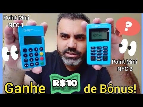 Descubra finalmente a diferença entre as Point Mini NFC 1 e 2, baixe sua conta e ganhe R$ 10,00!