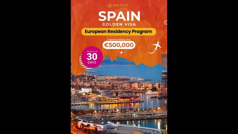 Get the Fastest European Residency in just 𝟑𝟎 𝐃𝐚𝐲𝐬 | Spanish Golden Visa