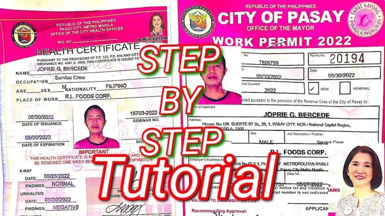 HEALTH CERTIFICATE AND WORK PERMIT 2022 IN PASAY CITY || TUTORIAL STEP BY STEP || JOP TV