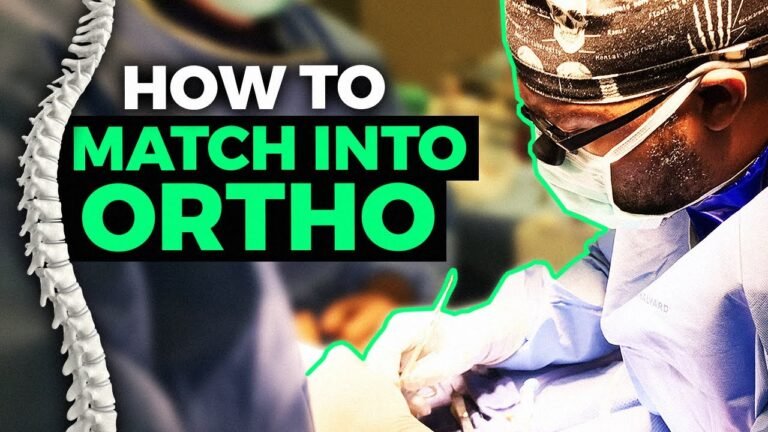 How to Match into Ortho