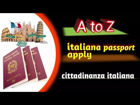 Italiana passport apply ( A to Z ). ordinare citadinanza italiana ……