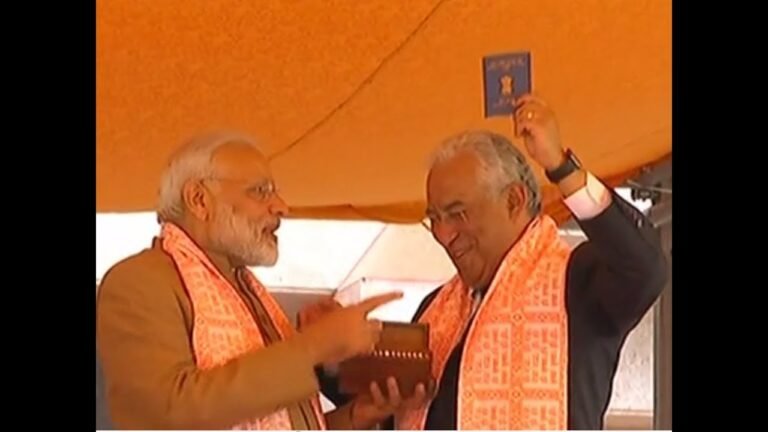 PM Modi presents 'Overseas Citizen of India' card to Portuguese PM Antonio Costa