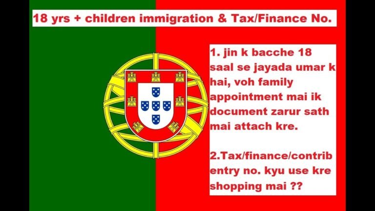 Portugal Family Immigration Update | 18 yrs over Children Immigration |  Use Tax No. On Shops/Stores