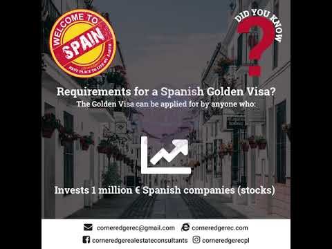 Requirements For A Spanish Golden Visa, Spanish Golden Residence Visa