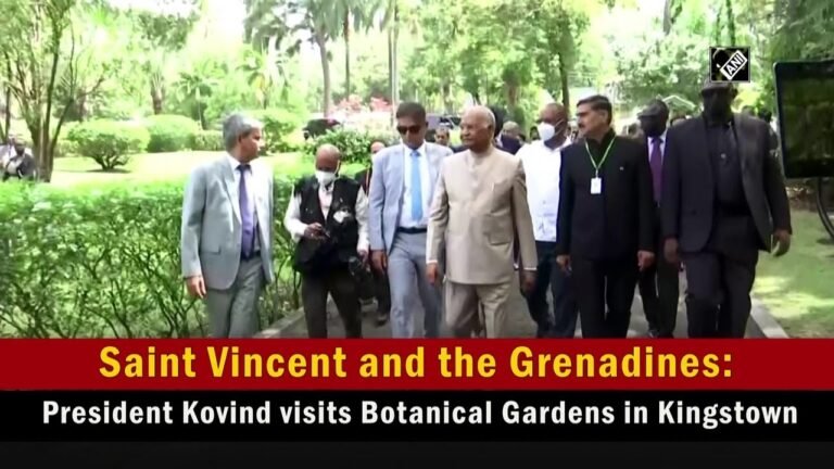 Saint Vincent and the Grenadines: President Kovind visits Botanical Gardens in Kingstown