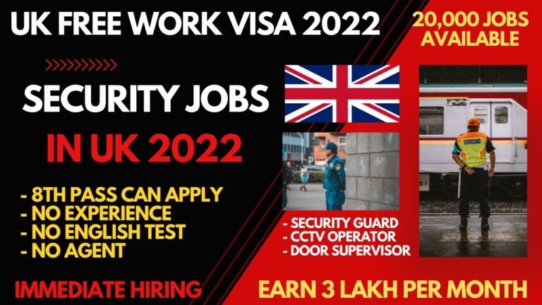 🇬🇧 Security Jobs In UK 2022 | Door  Supervisor | UK Jobs For Indians | UK Free Work Visa 2022 🇬🇧