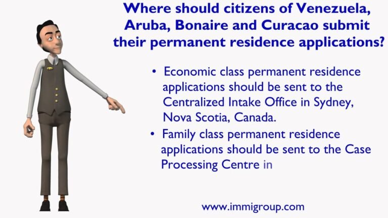 Where should citizens of Venezuela, Aruba, Bonaire and Curacao submit their PR applications?