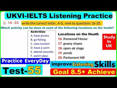 ukvi ielts listening practice test 2022 with answers || TEST – 55