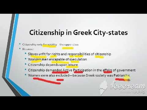 Classes in Ancient Greek Society| Citizenship in Ancient Greece| Western Political Thought 4