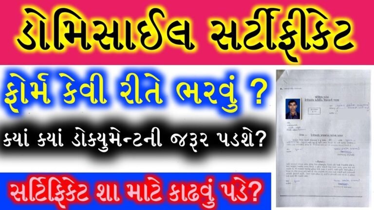 DOMICILE CERTIFICATE FORM FILL-UP | HOW TO APPLY FOR DOMICILE CERTIFICATE GUJARAT | VAAT VAAT MA |V2