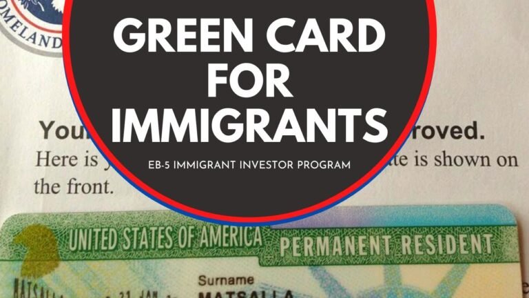 GREEN CARD FOR IMMIGRANT INVESTORS | EB-5 IMMIGRANT INVESTOR PROGRAM