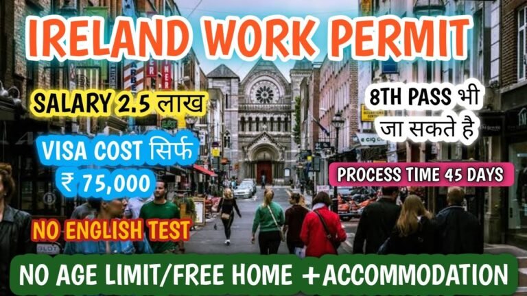 Ireland 🇮🇪 Work Visa 2022|Urgently Hiring |No Age Limit |No English |Salary 2.5 Lakh