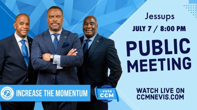 Public Meeting at Jessups | CCM Party Nevis | Federal Elections Campaign 2022 – July 7, 2022