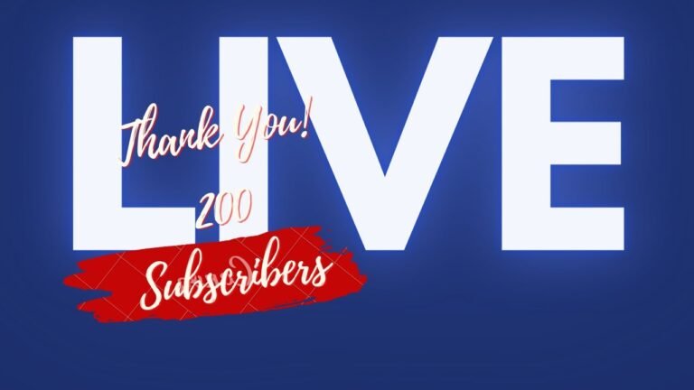 Thank You 200 Subscribers Live Stream