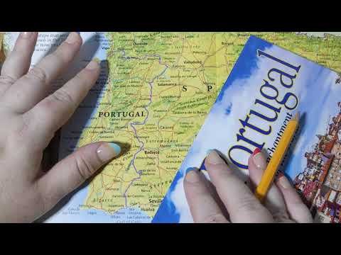 ASMR ~ Portugal History & Geography ~ Soft Spoken Map Poiting Page Turning