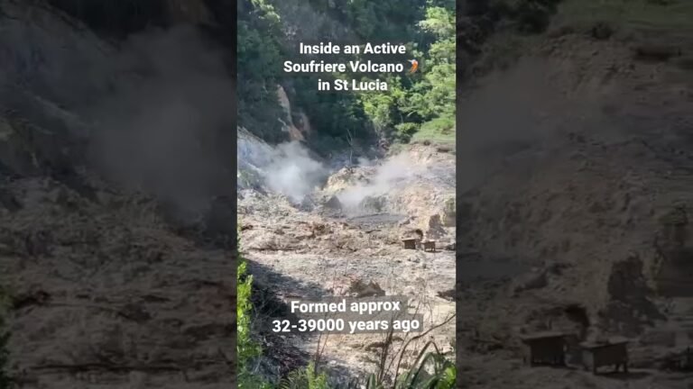 Active Volcano in Soufriére St Lucia #shorts