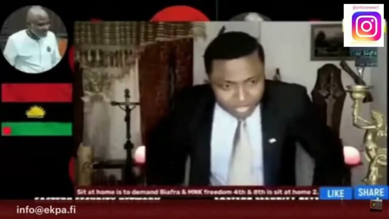 Breaking! Simon Ekpa Destroys His Passport On Live Program, Dares Fake Buhari