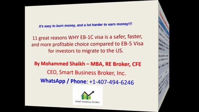 EB 1C visas are better than EB5 visas