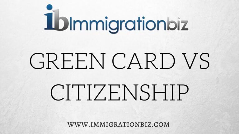 Green Card to USA vs US Citizenship