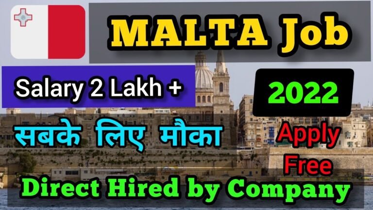 Jobs in Malta for Indians 2022 || Malta jobs for Indians