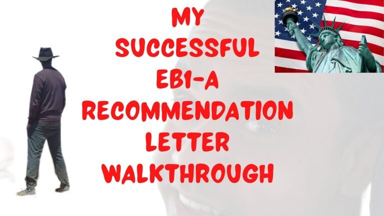 My EB1-A recommendation letter walkthrough | Green card | USA