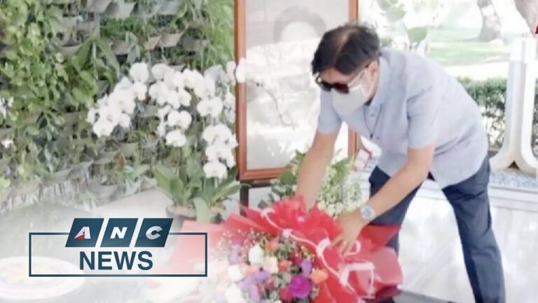 Presidential frontrunner Marcos Jr. visits father's grave | ANC