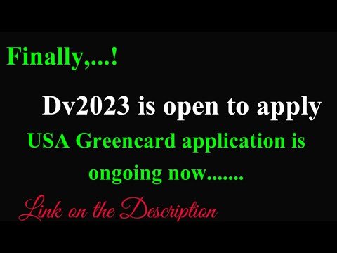 USA Greencard is open now- Make your application now